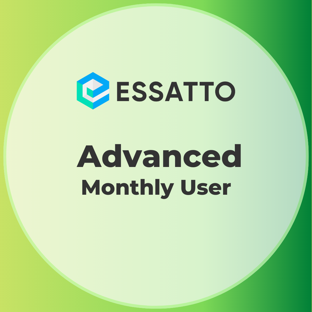 Essatto Advanced User  - 12 Month Subscription (Payable Monthly in Advance)
