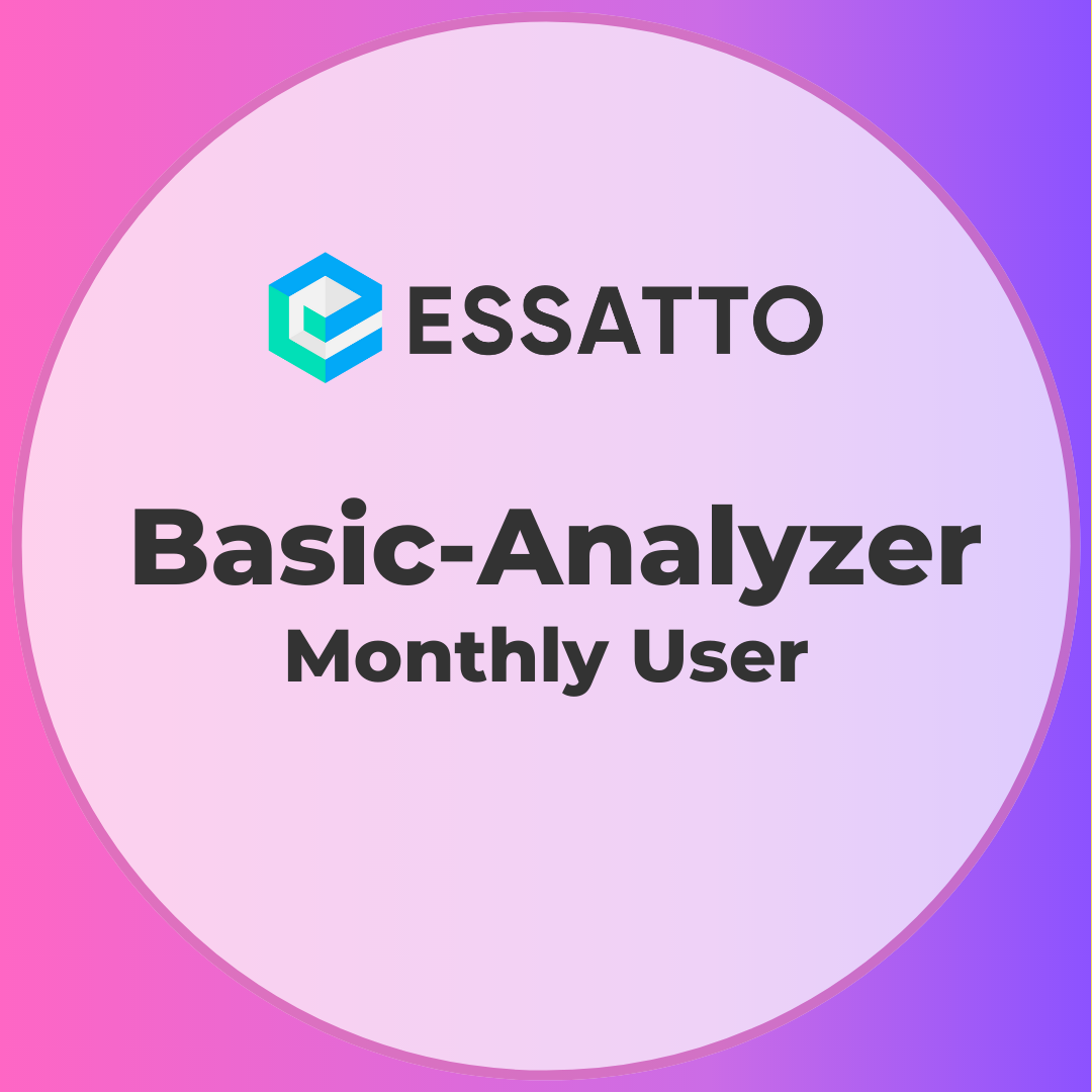 [ECAM] Essatto Basic-Analyzer User  - 12 Month Subscription (Payable Monthly in Advance)